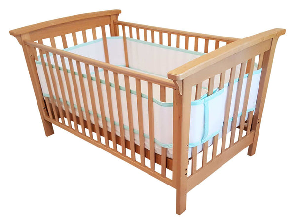 4-sided breathable safe 3D Air Mesh baby cot bed bumper