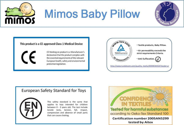 Flat Head Pillow For Babies - Safety certifications - European CE Approved Plagiocephaly Medical Pillow