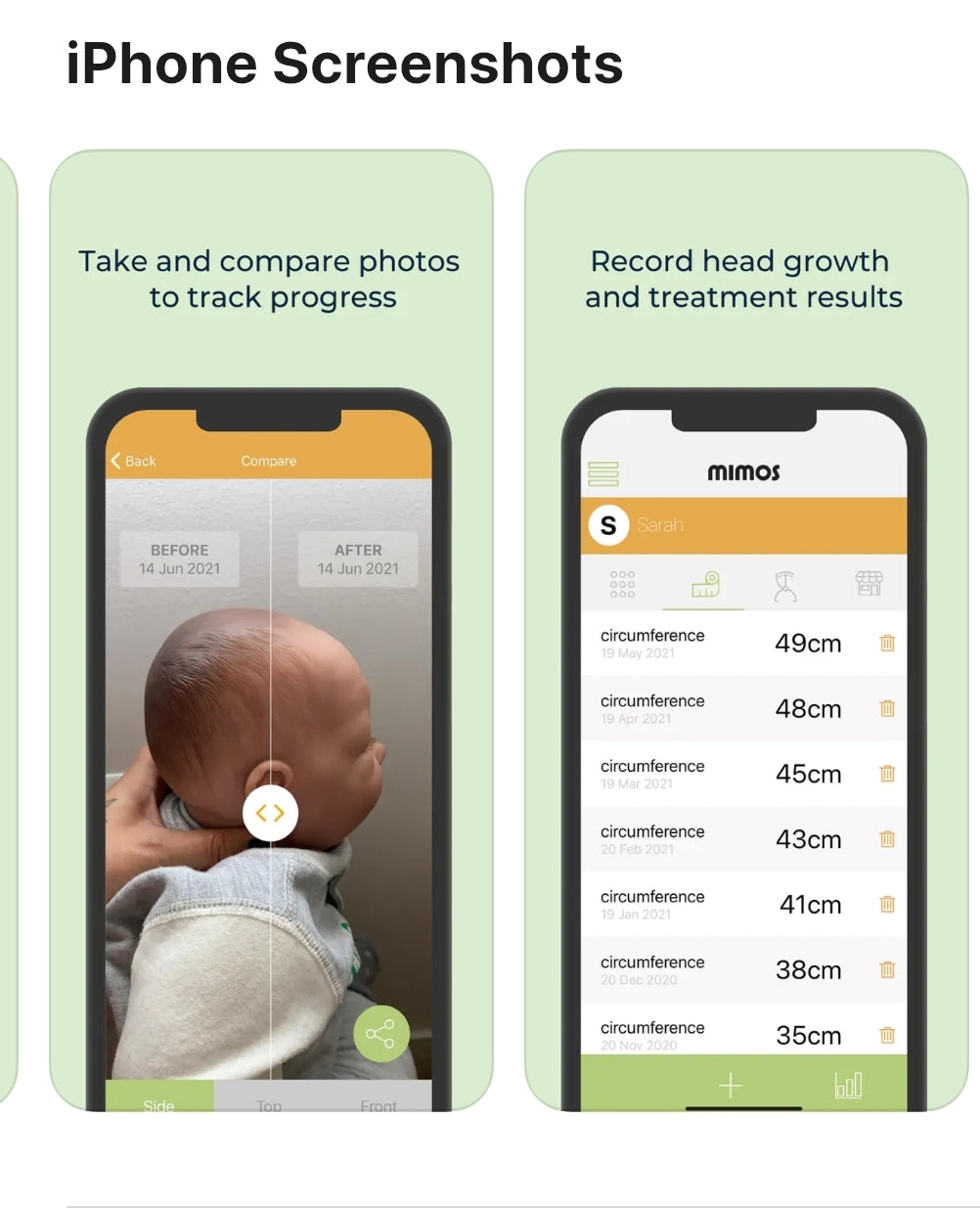 MIMOS Baby APP - Mobile Measuring and Recording Apps (FREE)