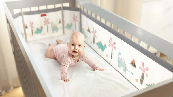 Airoya 4-Sided Breathable 3D AirMesh Bumper for all four Sides Slated Cots &amp; Cotbeds