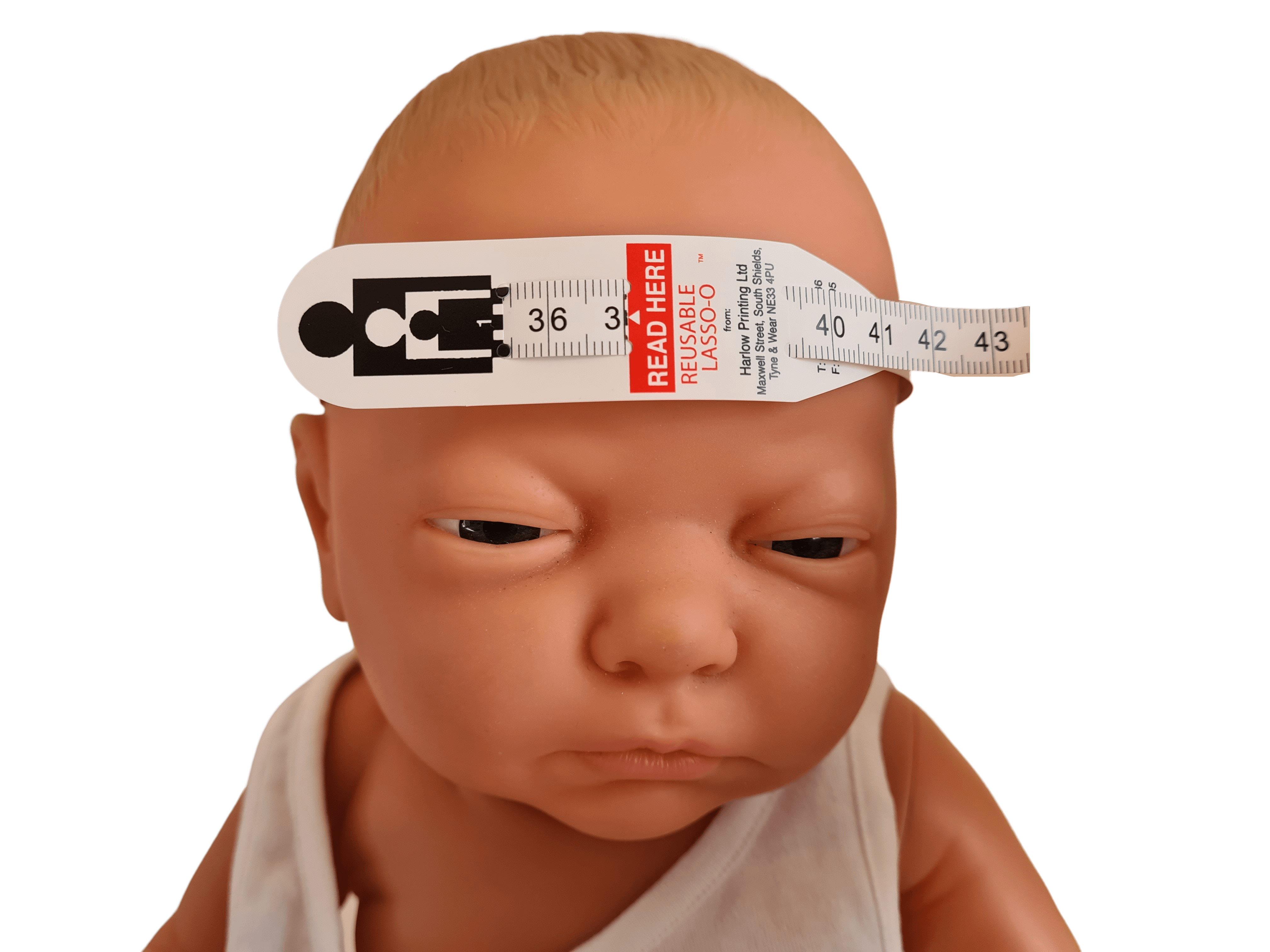 3pcs Baby Head Circumference Measuring Ruler PP Plastic Infant Head  Circumference Tape,White wide