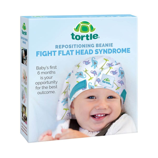Tortle Plagiocephaly repositioning beanie designed by Dr Jane Scott